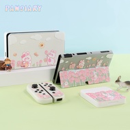 PawDiary Tulip Bunny Cute Frosted Case for Nintendo Switch OLED