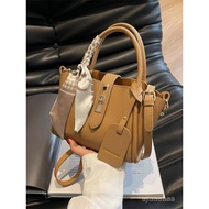 [Taiwan Shipment+Casual Versatile] Niche Design 2025 Handbag Bag Wing Retro Fashion Silk Scarf Bucke