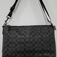 COACH 黑灰Logo流浪包
