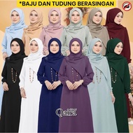 YURISKA CLOSET - Jubah QAIRA Jubah Muslimah Kaftan Ironless Dress Muslimah Umrah Haji
