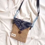Woven Burlap Ethnic Sling Bag/Burlap Woven Ethnic slingbag