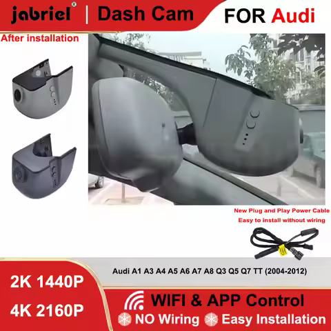 Jabriel Dash Cam 2K 4K Wifi Car DVR for Audi A1 A3 A4 A5 A6 A7 A8 Q3 Q5 Q7 TT 2004 2005 2006 2007 20