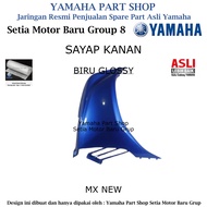 Cover Sayap Luar Legshield Lexil Biru Glossy Kanan Jupiter MxNew Mx New Asli Yamaha 50C-F8312-00-PA