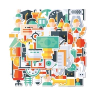 COD 50 PCS Career Advancement Stickers Waterproof Stickers – Ideal to Protect and Decorate Laptop Go