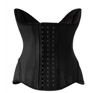 Natural Latex Waist Trainer Mitaogirl Three-Row Button Fitness Abdomen Shaper Womens Sports Support 