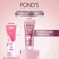 PONDS Bright Miracle Ultimate Clarity Facial Foam 20x Brightening ( Pink ) || Ponds Sabun Wajah Pink