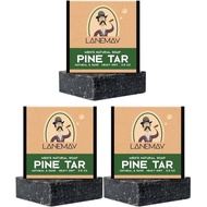 3 Men's Pine Tar Soap, Natural Soap Bar For Men, Handmade Brightening Pine Tar Soap For Acarid, Pine