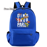 Dino Saur Party Asthetic Elementary School Backpack for/Smp Unisex