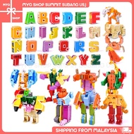 XLX Alphabet ABC Robot Dinosaur Transformers Toy Colorful Wild Animal Assemble Toys Early Education 