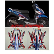STIKER STRIPING FULL SET BODY MOTOR YAMAHA XEON RC 125 2012 2013 BIRU PUTIH