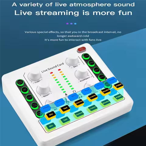 M8 Live Sound Card Wireless Bluetooth Audio Mixer Digital Mixer Noise Reduction Live Streaming Broad