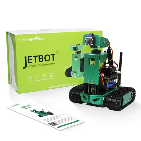 Jetbot AI Tank Car With 3-degrees Of Freedom Lifting Platform And HD Camera Design For JETSON NANO 4