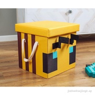 ✿FREE SHIPPING✿Minecraft Toy Treasure Box Storage Stool Storage Box Tool Box Yellow Box Storage Box 