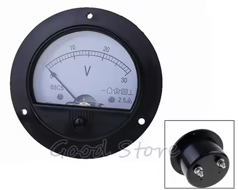 DC 62T2/65C5 3V 5V 10V 15V 20V 30V 50V Class2.5 Analog Voltmeter Voltage Meter Measuring Gauge