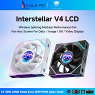 Jungle Leopard Interstellar V4 LCD CPU Fan 120mm Wireless Splicing Axial Screen Support Data Images 