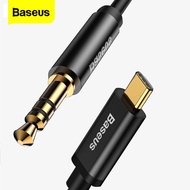 Baseus 1.2 เมตร USB Type C ชาย Aux Audio สายหูฟังเป็นแจ็ค 3.5 มม. สายลำโพงสำหรับ Xiaomi Huawei Samsu