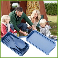 Portable Utensils Set with Case Reusable Spoon Fork Travel Flatware Set Tableware Chopsticks Spoons 