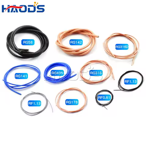 NEW RF Coaxial Cable RF0.81 RF1.13 RG178 RG174 LMR100 RG316 RG316D RG58 RG141 RG142 RG405 RG402 Wire