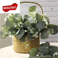 (BC) High-Quality Simulation Plant Eucalyptus Leaves Sprigs / Real Touch Decorative Fake Plant / for