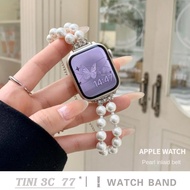 Pearl Chain Strap For iWatch SE 44mm 40mm 49 45 41 42 46mm Women Bracelet Band for iWatch Series 3 4