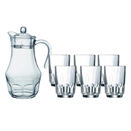 Arcopal 7 Pcs ROC Water Drink Set Gelas Minuman Set / Drinkware / Jug and Glasses / Set Minuman Kaca / Set Jug dan Cawan / Beverage Serveware / Set Minuman / Gelas Kaca dan Jug
