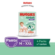 disposable diaper HUGGIES AirSoft Pants M46 L36 XL30 XXL24 (4 Packs)