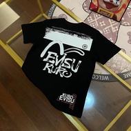 T-shirt Evisu/T-shirt Uniseks Evisu T-shirt bercetak T-shirt leher bulat T-shirt bergaya vintaj CELL