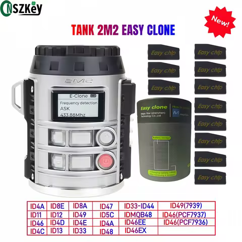 CNSZKey CNSZKey Tank 2M2 Easy Clone Can Copy ID46/4A/4C/47/48/72G/8A/8C/8E Easy Chip Multi-language 