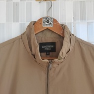 971. PRELOVED MILK BROWN CASUAL MOTORCYCLE JACKET SIZE XL