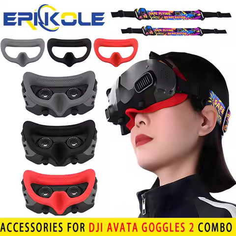 Adjustable Head Strap for DJI Avata Goggles 2 Accessories Battery Holder - Yagi Antenna - Silicone E