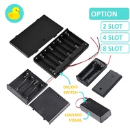 Double 2 4 8 Slot Cell AA Battery Holder With Cover and On/Off Switch