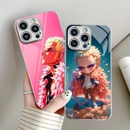 Doflamingo One Piece Silver Electroplated Glass Phone Case For Iphone 16 16e 15 Pro Max 14 13 12 Min