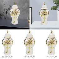 [svzfjuv] Ceramic Ginger Jar Ginger Vase with Lid Collection Ceramic Flower Vase for