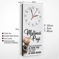 Jam Dinding Unik Quotes Kata-Kata Motivasi Pagi Dekorasi Pajangan Dinding Kamar