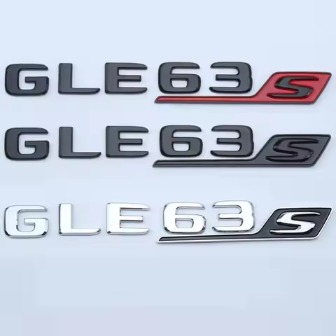 New 2017 Letters GLE43 GLE53 GLE63 GLE63S Emblem For Mercedes Benz AMG Car Side Trunk Rear W166 W167