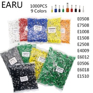 300pcs/Pack E0508 E7508 E1008 E1508 E2508 Insulated Ferrules Terminal Block Cord End Wire Connector 