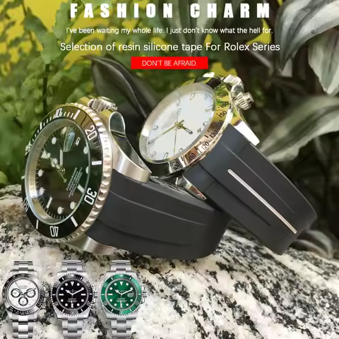 Rubber Watchband 18mm 19mm 20mm 22mm Bracelet for s-eiko omega Moon Watch Rolex Tissot Watch Band Cu