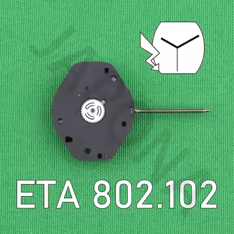 ETA 802.102 Standard movement 3 hands watch movement 802 102 movement 802.105 movement 802 105 movem