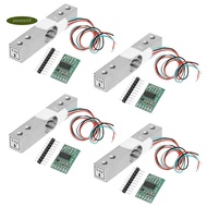 Digital Load Cell Weight Sensor,4Sets 5KG Load Cell HX711 AD Weighit Amplifier Module Pressure Senso