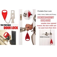 Portable Door Lock / No drilling / Not Addalock HDB Travel Lock Anti Theft Security Privacy Hotel Rental Apartment Room