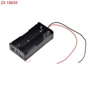 {storage home] 1PCS 2x 18650 battery holder with wire 3.7V X2 7.4V Batteries case Storage Box diy 2 slot 2x18650 Rechargeable Battery Shell