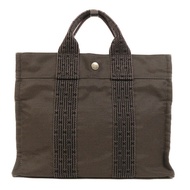 HERMES 帆布Herline銀扣手挽袋