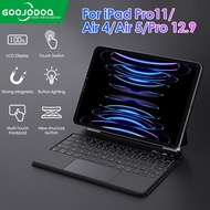 {hot} Goojodoq for IPad Keyboard with LCD Display for IPad Pro 11/Pro 12 9 12.9/Air 5 Air 4 for IPad