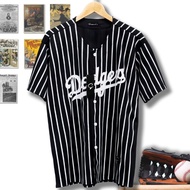 Dodgers Black Striped baseball Jersey for Men and Women