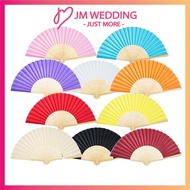 JM #𝐁𝐎𝐑𝐎𝐍𝐆 Kipas Tangan Silk Kain Murah Buluh Hand Fans/Craft Fan Garden Wedding/Gift/Doorgift Event