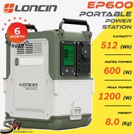 LONCIN Portable Power Station 512Wh AC Output 600W/Power Lift Function Up to 1200W Portable Battery