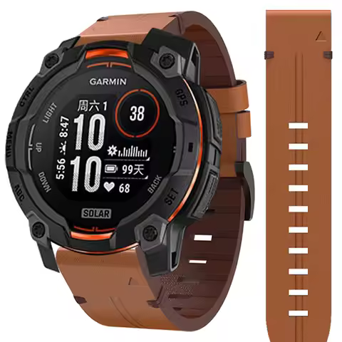 Genuine Leather QuickFit 22mm 26mm Strap For Garmin Instinct 3 50mm 45mm Strap For Garmin Instinct 2