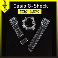 [RBB] Casio G Shock DW-8200 BNB Transparent Straps Band and Bezel Clear Jelly