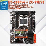 ชุด Xeon X99 ZX-99EV3 Xeon E5-2680v4 Set CPU MB Cooler Memory Ram ชุดสำหรับทำงาน เล่นเกม
