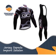 GCN BIB Roadbike Imported Cycling Jersey with Long Padding Pants Set